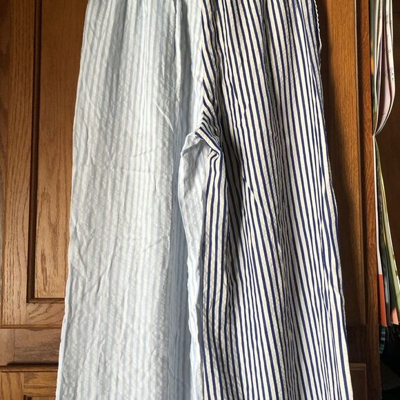 Sincerely Jules Pull-On Seersucker Nautical Striped Wide Leg Pants - XS - Picture 9 of 12